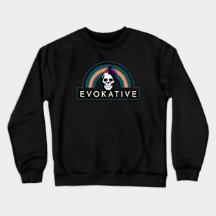 Two Face Punk Colorful Hair Skull Evokative Logo Crewneck Sweatshirt